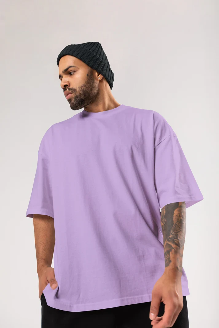 French Terry cotton Oversize T-Shirt Manufacturer - Lavander