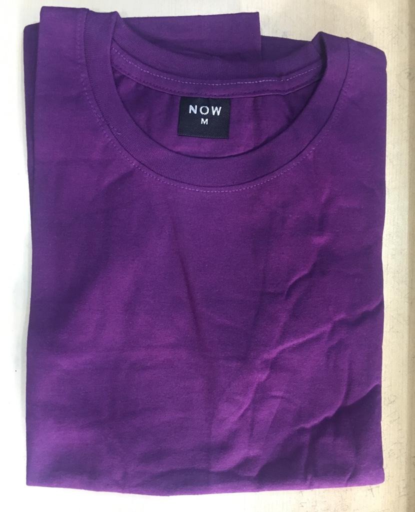 Now Round neck Cotton T-shirt - Purple