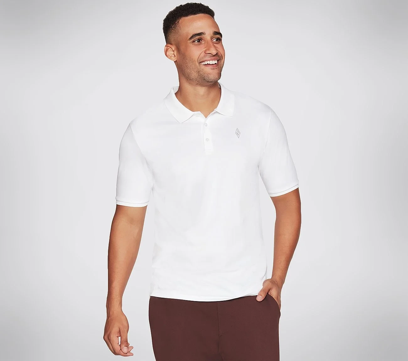 Skechers Polo Neck T-Shirt – White
