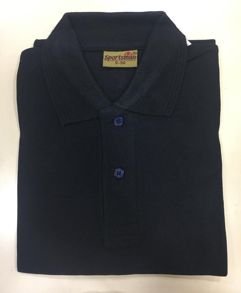 Sportsman Polo neck T-Shirt supplier - 230 Gsm - Black