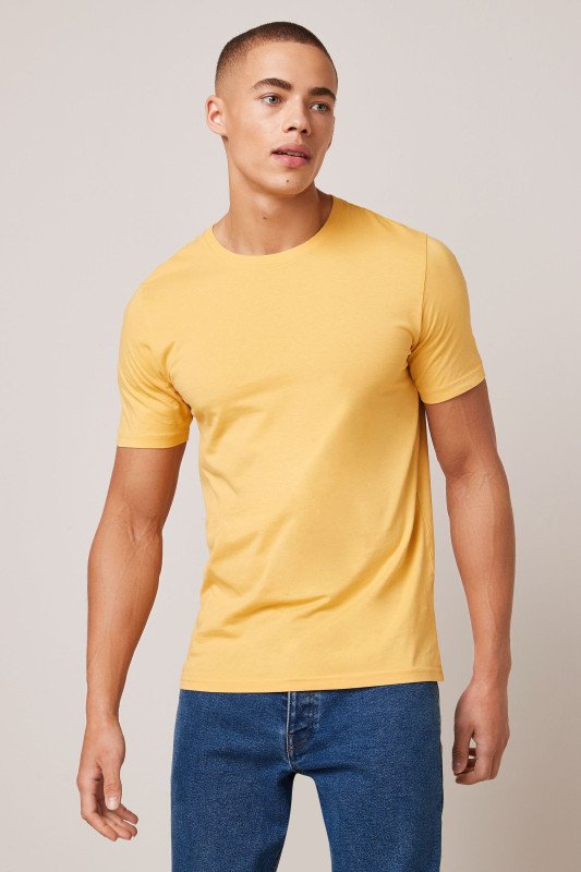 Men's Plain T-shirt -Yellow