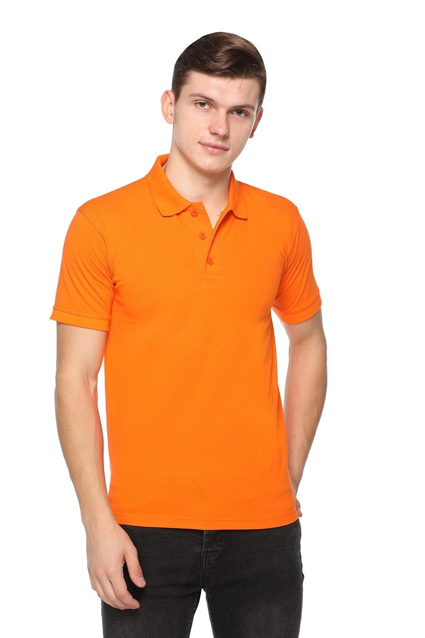 Pikmee Fast Tees Orange polo t shirt