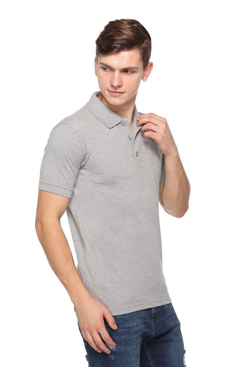 Pikmee Promo Grey Melange Polo t shirt