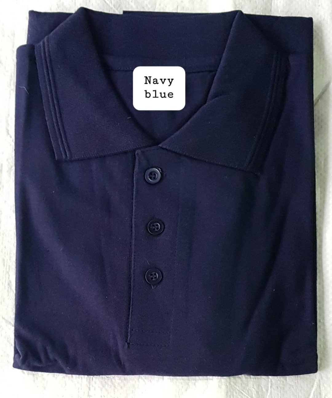 Sports Club 260 GSM Cotton Polo neck T-Shirt - Navy Blue